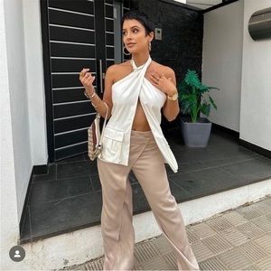 Zara NWT open back halter top